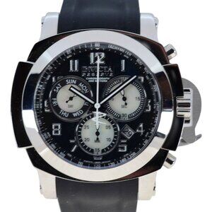 Men's 48mm Invicta Reserve Man of War Black Dial Rubber Band Watch! Ref: 22167!